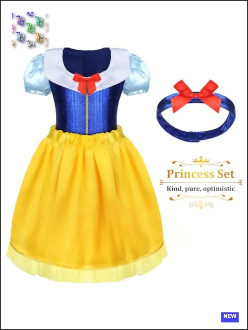 Princess Dress Up Costume Set for Toddler Girls - 18 Pieces, Role Play, Gift